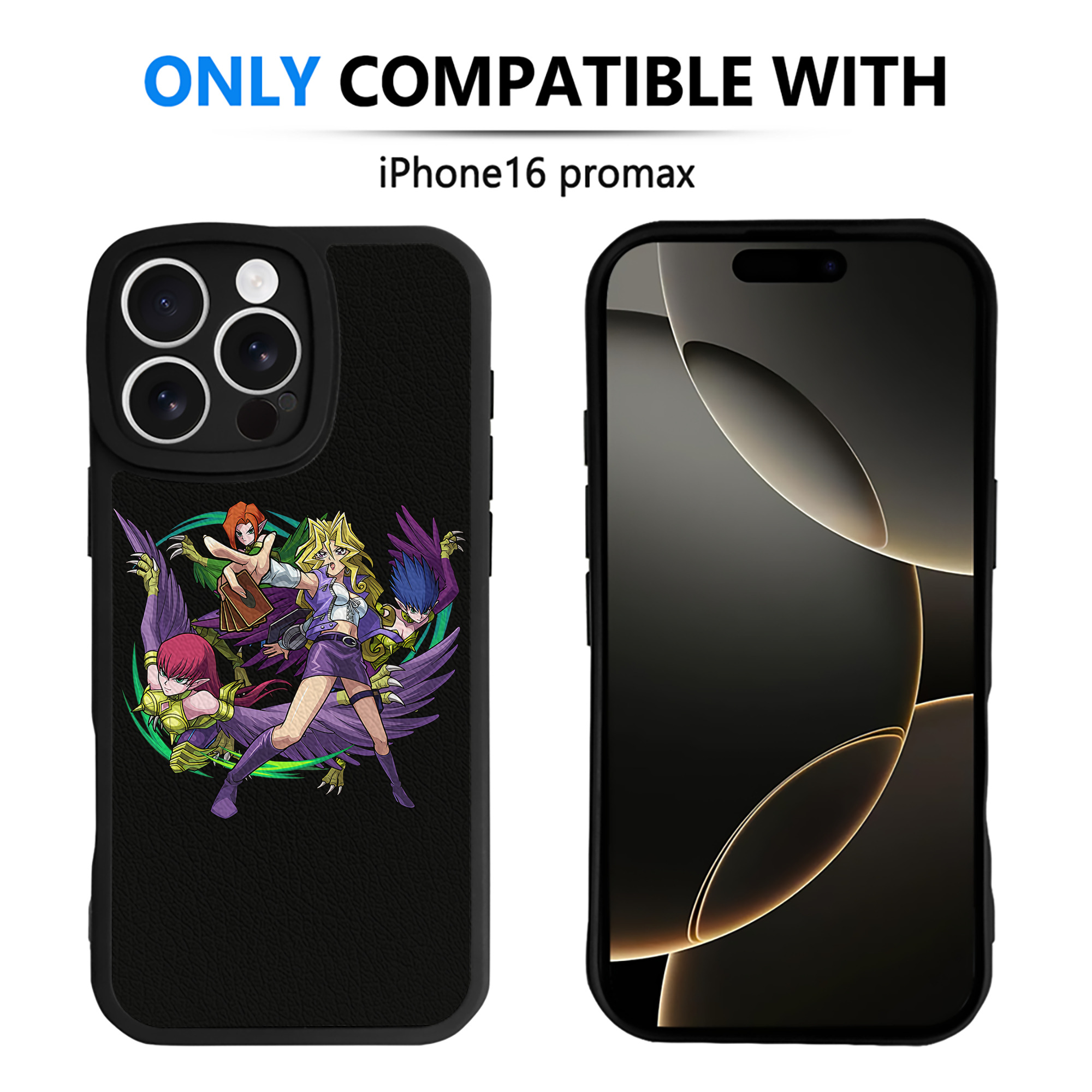 （画像用） 遊☆戯☆王 Yu-Gi-Oh! 【iPhone 16シリーズ対応】シリコンスマホケース（レザー調） 材質：シリコン